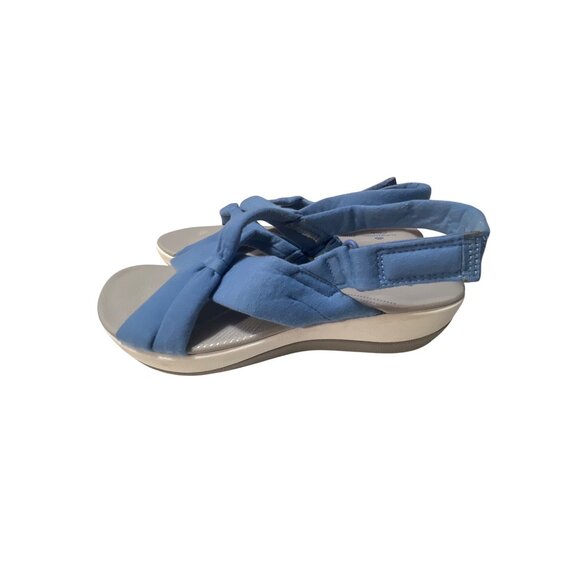 Clarks Womens Blue Slingback Sandals Size 9 Cushion Soft Lightweight Comfort Sty - Picture 1 of 7